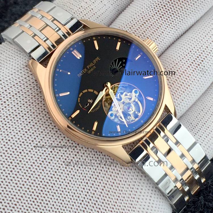 Patek Philippe Tourbillon Black Moonphase Watch Best Replica